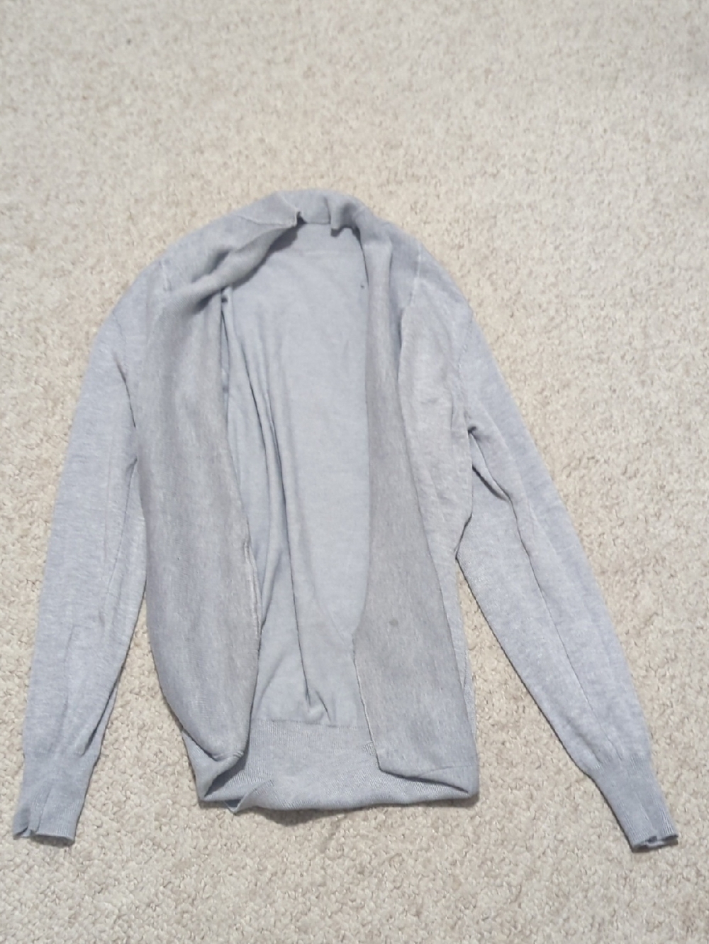Tano Light Gray Open Front Cardigan